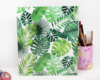 1" Binder, Full Color Binder, 3 Ring Binder, Cute Binder, Tropical Palms by bloom daily planners, back to school gifts, gifts for teachers