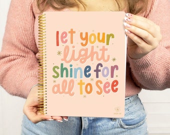 2024-25 Soft Cover Daisy Student Teacher or Homeschool Planner, 7” x 9”, Let Your Light Shine - Academic Year July 2024 - July 2025 by