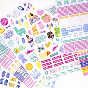 Sticker Sheets, Fitness & Healthy Living Stickers