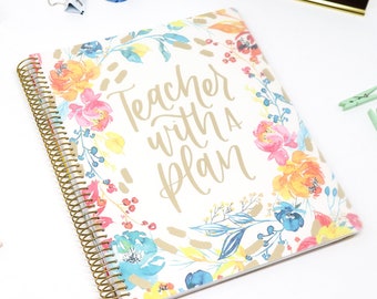 Undated Teacher Planner & Calendar, Teacher With a Plan