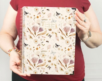 2024-25 Hard Cover Planner, 8.5” x 11”, Butterfly Garden - Academic Year July 2024 - July 2025 by bloom daily planners