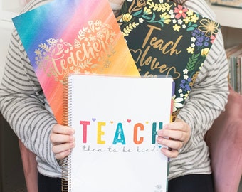 DATED 2024-25 Teacher Planner & Calendar, Interchangeable Cover, Academic Year July 2024 - July 2025 by bloom daily planners