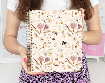 2024-25 Hard Cover Vision Planner, 7” x 9”, Butterfly Garden - Academic Year July 2024 - July 2025 by bloom daily planners