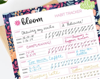 Habit Tracker - Printable PDF - 8.5" x 11" Instant Download