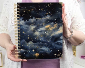 2027 Calendar Year Hard Cover Planner, 8.5" x 11" | Large Weekly and Daily Planner | Midnight Sky