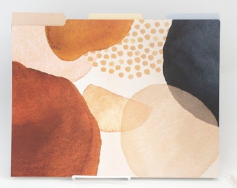 Earthy Abstract File Folder Set - SIX 8.5" x 11" folders! Two of each design by bloom daily planners