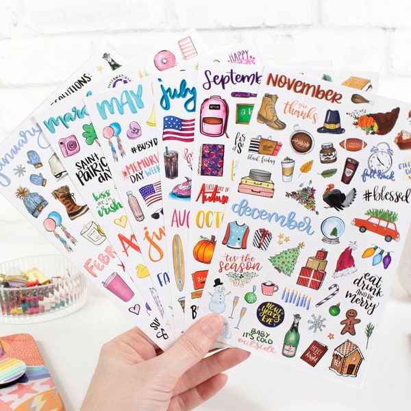 Hand Drawn Stickers - Etsy