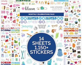 Sticker Value Pack, Monthly Celebrations