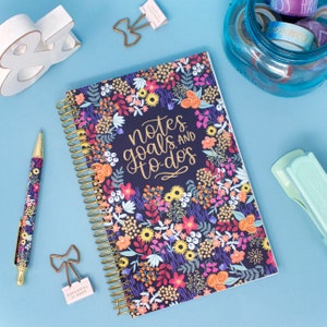 Bound To-Do Book, Floral Dots V2