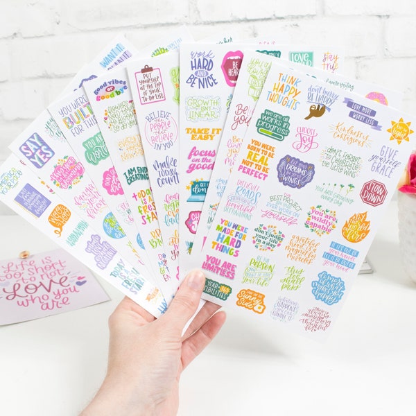 Sticker Sheets, Inspirational Quotes