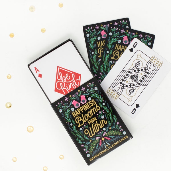 Playing Cards, Happiness Blooms From Within