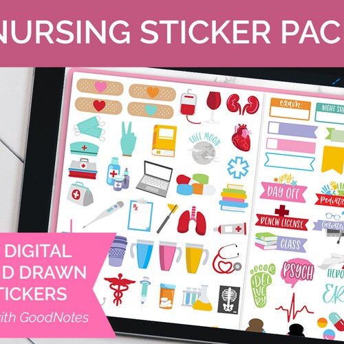 Nursing School DIGITAL Stickers for Digital Planners Student Etsy