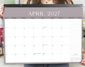 2027 Desk & Wall Calendar, 16" x 21" | Large and Colorful Calendar | Color Block