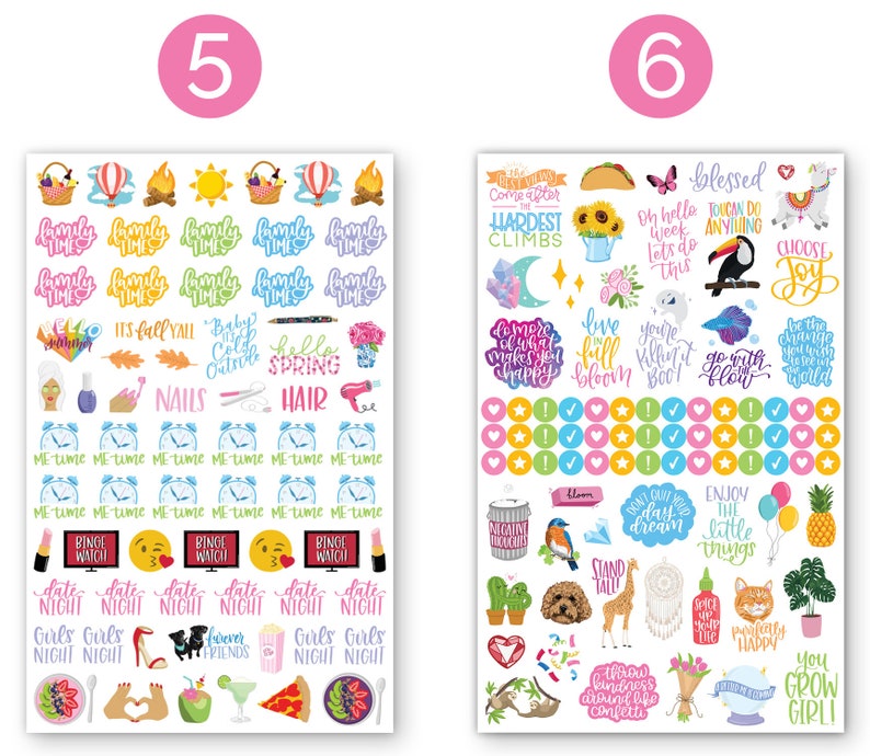 Sticker Sheets, Classic Planner Stickers V3 - Etsy