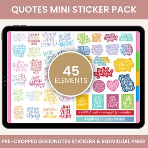 Digital Stickers, Digital Planner Stickers, Goodnotes Stickers, Unique Stickers, QUOTES PACK
