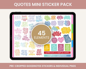 Digital Stickers, Digital Planner Stickers, Goodnotes Stickers, Unique Stickers, QUOTES PACK