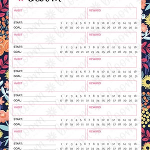 Habit Tracker - Printable PDF - 8.5" X 11" Instant Download - Etsy