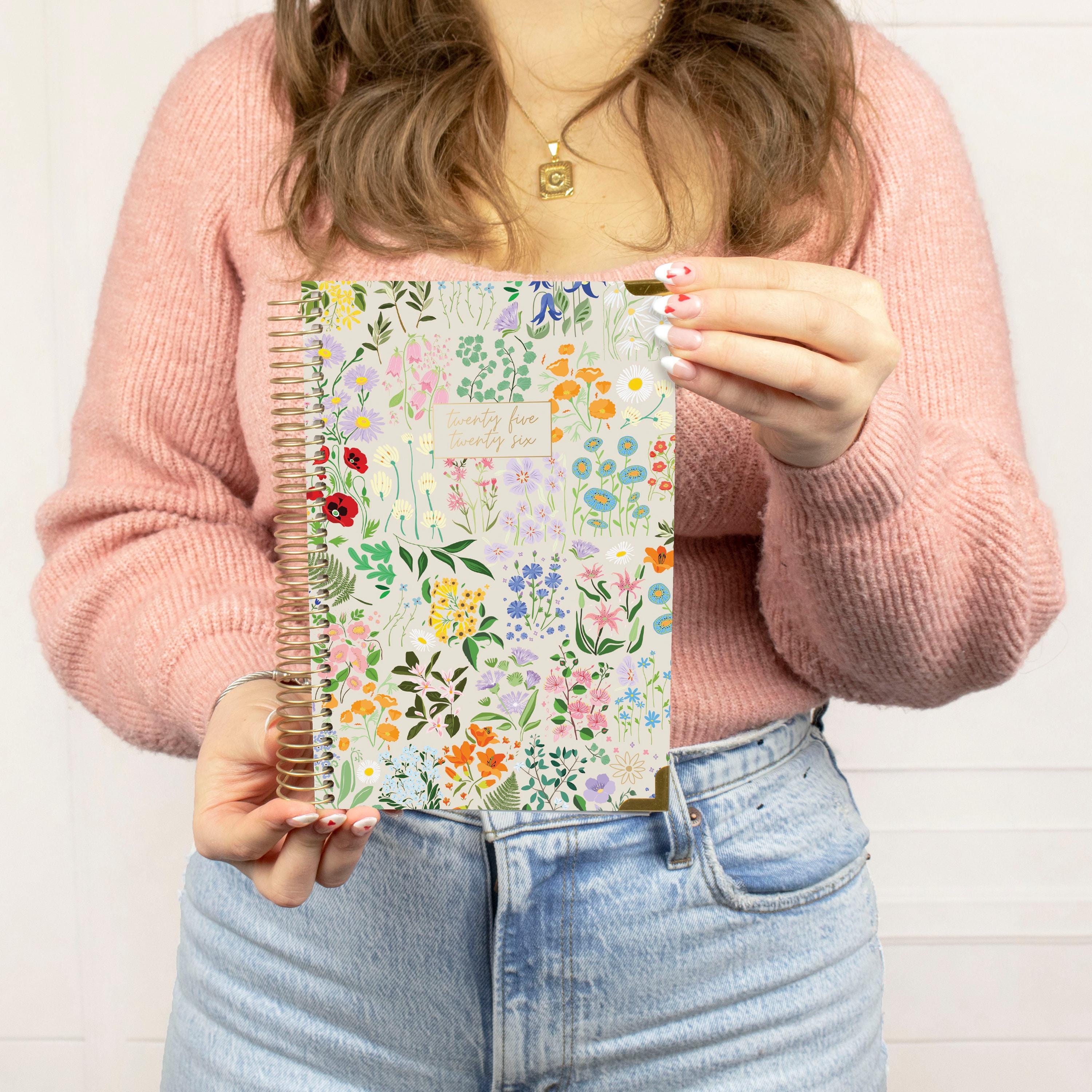 Bloom Daily Planners 2025 Hardcover Day Planner - Passion & Goal Organizer, Eucalyptus Design