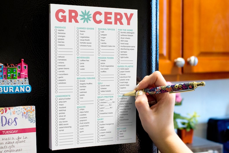 Grocery List Planning Pad 6 X 9 Meal Planner Pad Etsy