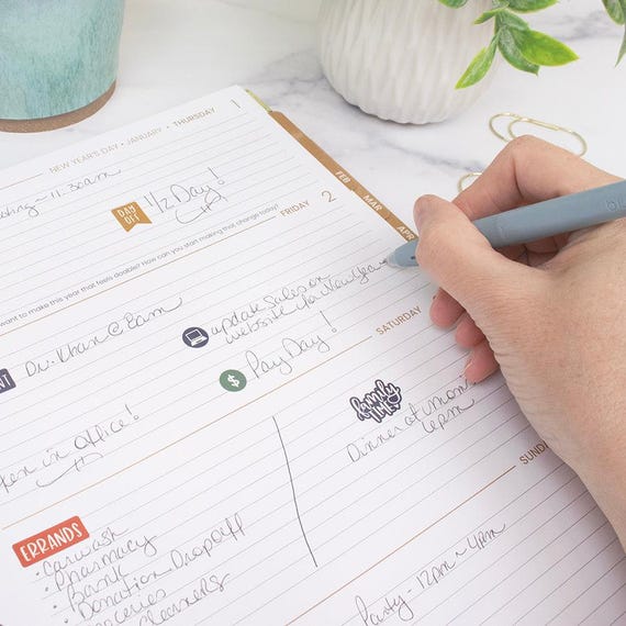 Bloom Daily Planners 2026 Planner (January To December) - 8.5" X 11" Weekly & Monthly Dated Agenda Organizer Book With Stickers & Tabs - Flexible Soft Cover - Wildflower Mountainside