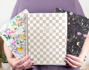 2027 Timed Vertical Weekly Planner, 8.5" x 11", Interchangeable Cover