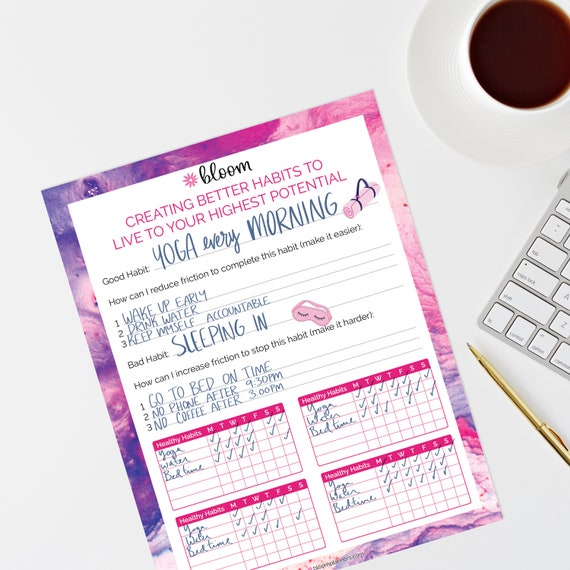 Creating Better Habits Printable Pdf 8 5 X 11 Etsy
