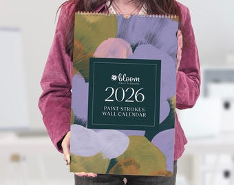 2026 Hanging Calendar, 11" x 17", Paint Strokes