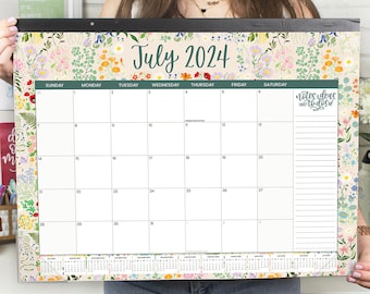 2024-25 Desk & Wall Calendar, 16" x 21", Seasonal, Academic Year July 2024 - July 2025 by bloom daily planners