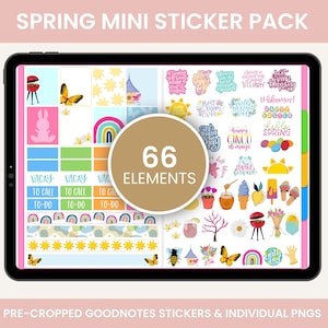Digital Stickers, Digital Planner Stickers, Goodnotes Stickers, Unique Stickers, Holiday Stickers, SPRING PACK
