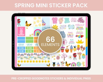 Digital Stickers, Digital Planner Stickers, Goodnotes Stickers, Unique Stickers, Holiday Stickers, SPRING PACK