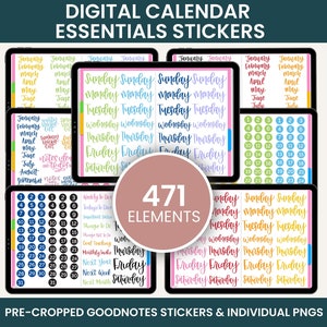 Digital Stickers, Digital Planner Stickers, Goodnotes Stickers, Unique ...
