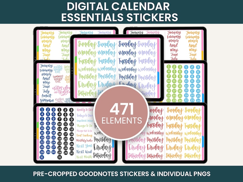 Digital Stickers, Digital Planner Stickers, Goodnotes Stickers, Unique
