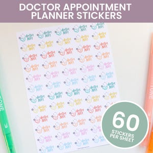 Doctor Appointment Reminder Planner Stickers, Appointment Sticker, Doctor Sticker, Planner Stickers, Sticker Sheets, Journaling Stickers
