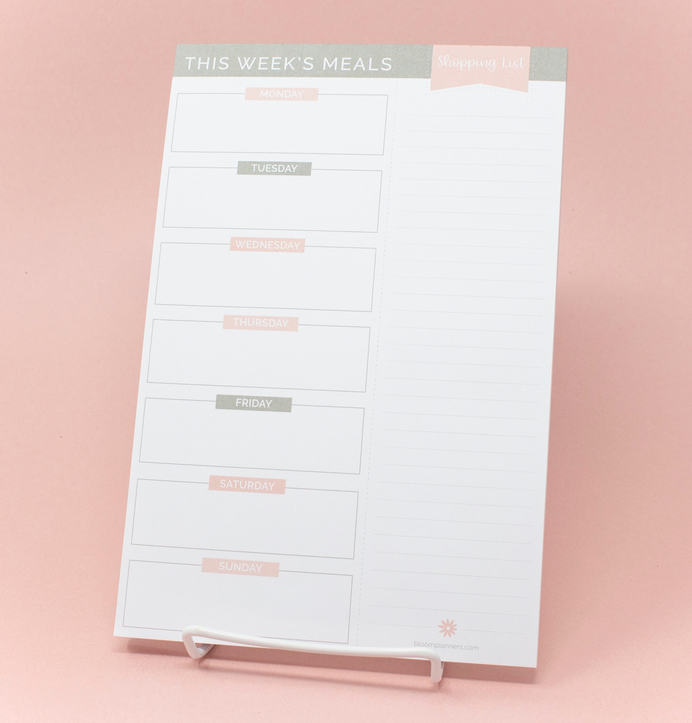 bloom daily planners Weekly Meal Planning Pad - Magnetic Hanging  Refrigerator Menu Planner with Tear-Off Sheets & Perforated Grocery  Shopping Lists 