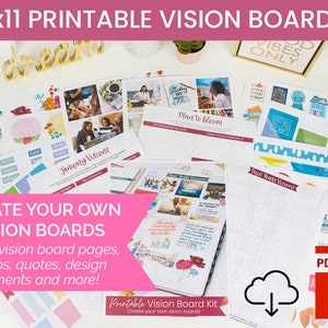Bloom Planners Printable Vision Board Kit Digital Download Download ...