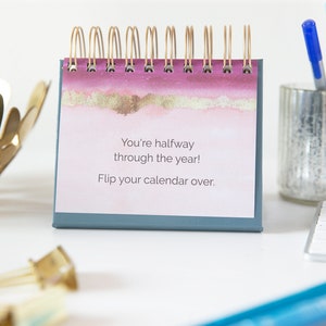 Inspirational Quote Perpetual Desk Easel and Calendar, 365 POSITIVE AFFIRMATIONS 5.5x5.5 by bloom daily planners image 10