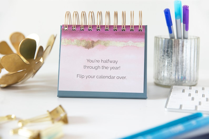 Inspirational Quote Perpetual Desk Easel and Calendar, 365 POSITIVE AFFIRMATIONS 5.5x5.5 by bloom daily planners image 10