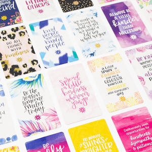 Mini Kartendeck, Act of Kindness Cards 30 x 5,5" Inspirationskarten pro Set! Help Spread Random Acts of Kindness - Bloom Planners