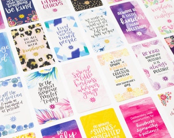Mini Card Deck, Act of Kindness Cards THIRTY 2" x 3.5" Inspirational Cards Per Set! Help Spread Random Acts of Kindness - bloom planners