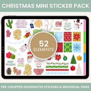 Digital Stickers, Digital Planner Stickers, Goodnotes Stickers, Unique Stickers, CHRISTMAS STICKERS PACK
