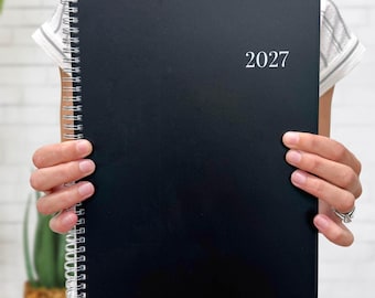 2027 Bloom Basics Planner, 8.5" x 11", Black