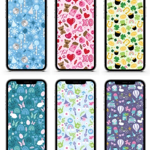 Pu&ograve; includere: Sei diversi sfondi per telefono con vari motivi. Il primo sfondo &egrave; blu con fiocchi di neve, cappelli da festa e coriandoli. Il secondo sfondo &egrave; rosa con orsacchiotti, cuori e caramelle. Il terzo sfondo &egrave; verde con trifogli, monete d'oro e arcobaleni. Il quarto sfondo &egrave; blu-verde con farfalle, arcobaleni e uova. Il quinto sfondo &egrave; azzurro con fiori, arcobaleni e annaffiatoi. Il sesto sfondo &egrave; viola con coni gelato, mongolfiere e biciclette.