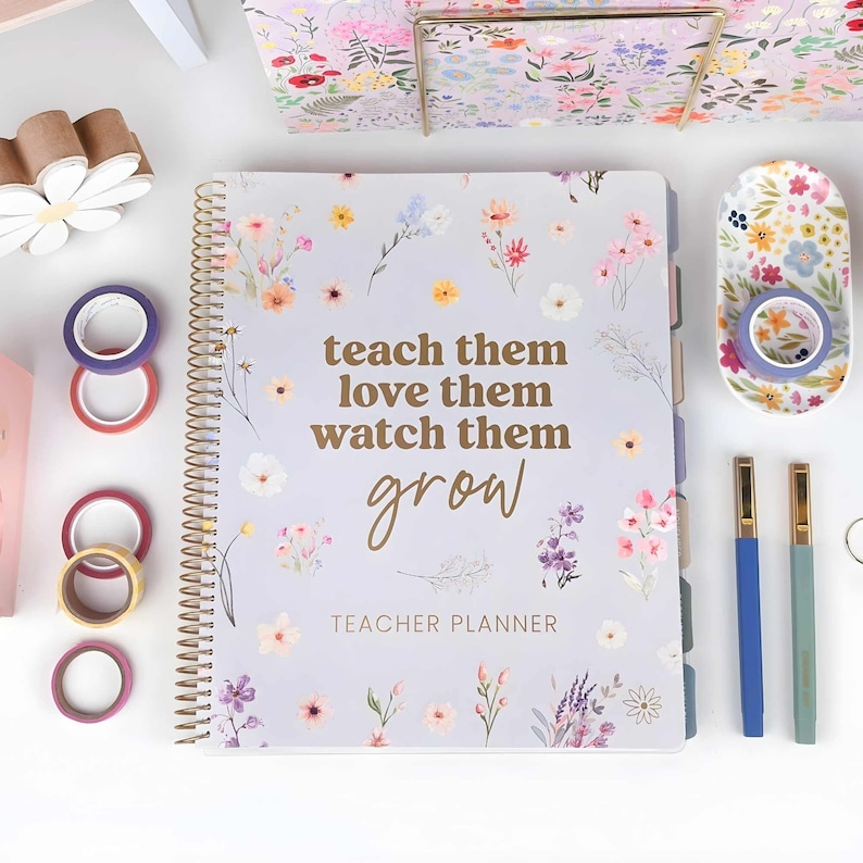 Undated Teacher Planner 9x11 | Lesson Plan Book | Weekly Monthly ...