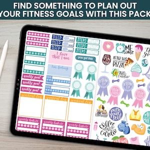 Digital Stickers, Digital Planner Stickers, Goodnotes Stickers, Unique Stickers, FITNESS STICKERS PACK image 6