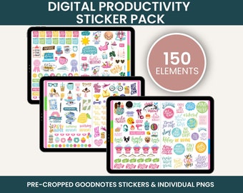 Digital Stickers, Digital Planner Stickers, Goodnotes Stickers, Unique Stickers, PRODUCTIVITY STICKERS PACK