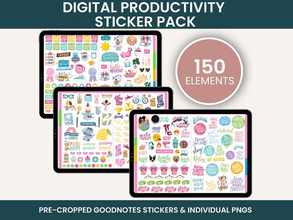 Digital Stickers, Digital Planner Stickers, Goodnotes Stickers