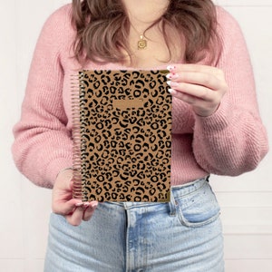 2024 Hard Cover Planner, 5.5" x 8.25", Leopard, Brown