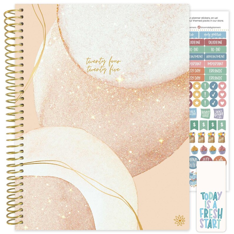 2024-25 Soft Cover Planner, 8.5” x 11”, Brushed Beige - Academic Year July 2024 - July 2025 by bloom daily planners