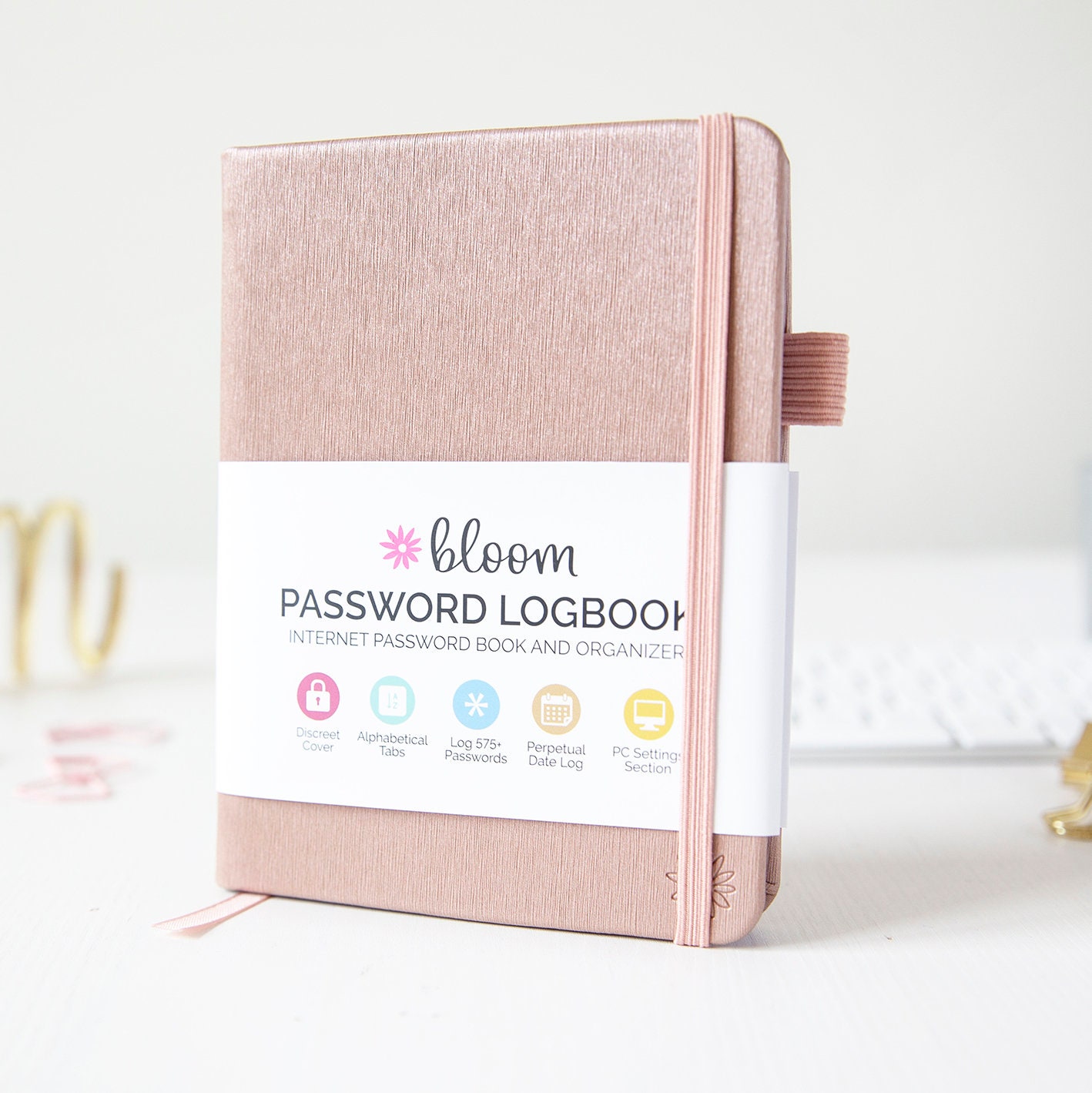 3.5 x 4.3 Inches 2 Pieces Small Password Book Portable Password Organizer Notebook Elegant Pattern Spiral Bound Password Keeper with Pen for Password Information 