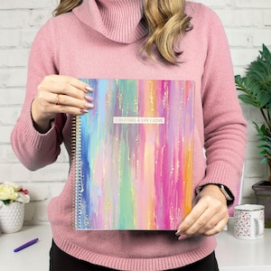 2025-2026 Soft Cover Academic Planner | 8.5&quot; x 11&quot; Weekly & Monthly Organizer | Creating A Life I Love - Colorful Agenda